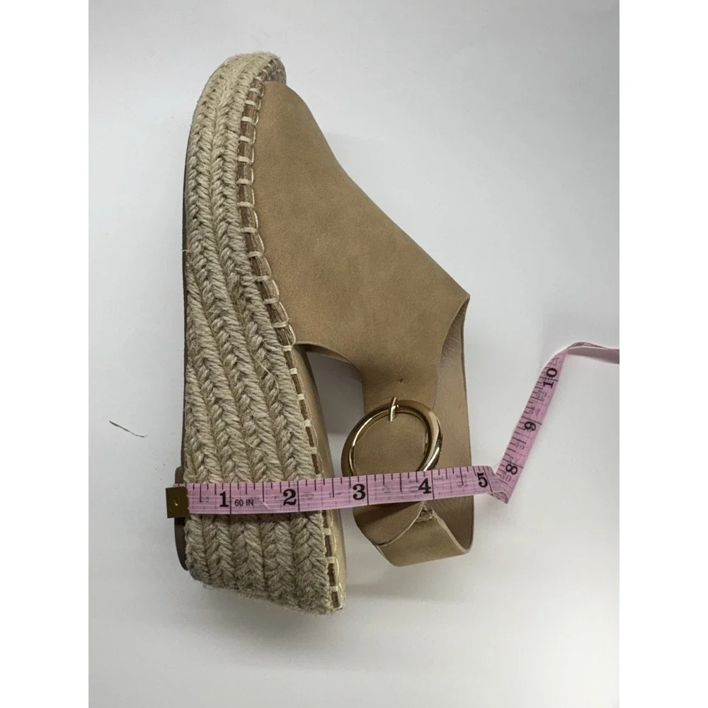 Catherine Malandrino Cirkly Espadrille Wedge Sandals‎ Tan Women's 9 Ankle Strap